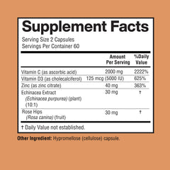 Happi Mi Nutrition ingredients closeup showing echinacea and rose hips