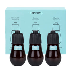 HAPPTWS honeysuckle aroma bottle in amber glass preserves fragrance.