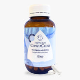 Happy Bum CostaClear bottle pour demonstrates gentle relief for travel-friendly digestion.