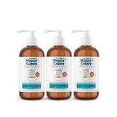 Happy Cappy Dr. Eddie’s medicated shampoo bottle front view for gentle scalp care.