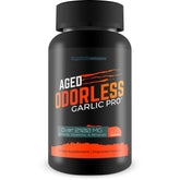 Happy Health Marketplace Aged Odorless Garlic Pro bottle with odor-free capsules for daily immune support.