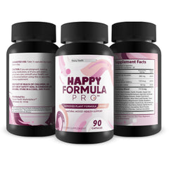 Happy Formula Pro capsules laid out for easy daily use.