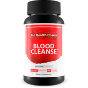 Happy Health Marketplace Pro Health Charm Blood Cleanse bottle highlighting natural blood flow support.