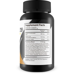 Spikey C19 capsules dispensed from bottle showing daily dose.