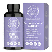 Happy Healthy Hippie perimenopause bottle for daily hormone balance support.