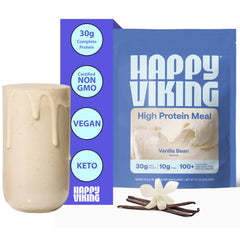 Happy Viking Vanilla Protein bag showcasing complete meal replacement option