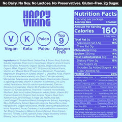 Happy Viking Vanilla Protein scoop beside powder for easy portioning