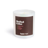 Happy Wax Mulled Cider candle exudes cozy aroma for autumn evenings
