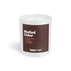 Happy Wax Mulled Cider candle exudes cozy aroma for autumn evenings