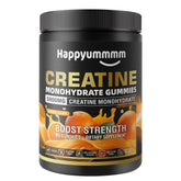 Happyummmm Creatine Gummies orange bottle front for on-the-go supplementation