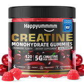 Happyummmm cranberry creatine gummy bottle for on-the-go workouts