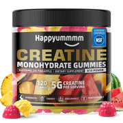 Happyummmm NSF Creatine Gummy bottle front for daily performance support