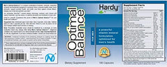 Hardy Nutritionals Men's Optimal Balance capsules close-up for cognitive and physical energy support.