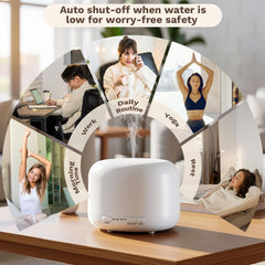 Harindiver essential oil diffuser, timer feature for scheduled aromatherapy.