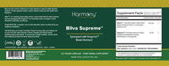 Harmony Bilva Supreme capsules closeup emphasizing potency and capsule size