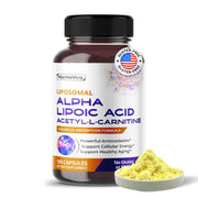 HarmoVira Alpha Lipoic Acid bottle shows high-absorption formula for daily wellness.