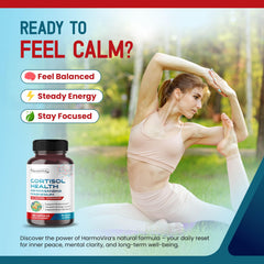 HarmoVira CORTISOL Health capsules ready for daily use and calm energy