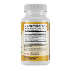 Harvest of Nature turmeric BioPerine absorption bottle highlights enhanced bioavailability