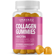 HAVASU NUTRITION collagen gummies lemon bottle for easy daily beauty support