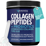 HAVASU NUTRITION collagen peptides tub highlights grass-fed formula for skin and nails