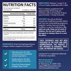 HAVASU NUTRITION collagen peptides dissolving in water shows easy absorption