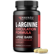 HAVASU NUTRITION L-Arginine Pine Bark capsules bottle for nitric oxide support during workouts