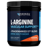 HAVASU Nutrition L-Arginine Powder Tangerine label for easy daily endurance support