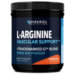 HAVASU Nutrition L-Arginine Powder Tangerine label for easy daily endurance support