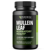 HAVASU NUTRITION Mullein Leaf Capsules bottle close-up for daily respiratory support.