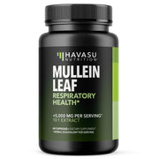 HAVASU NUTRITION Mullein Leaf capsules bottle provides daily respiratory support.