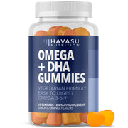 HAVASU Nutrition Omega 3-6-9 gummies bottle for brain-supporting DHA.