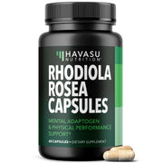 HAVASU NUTRITION Rhodiola Rosea supplement bottle for daily cognitive support.