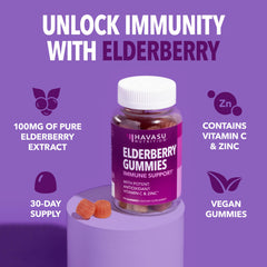 HAVASU Nutrition Sambucus elderberry gummies berry flavor ideal for tasty daily boost