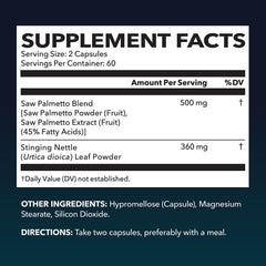 Havasu Nutrition bottle label displays 2X formula for targeted prostate health