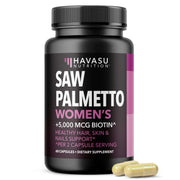 HAVASU NUTRITION Saw Palmetto Women bottle for daily hair and skin support.