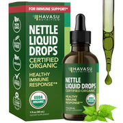 HAVASU NUTRITION stinging nettle extract bottle for easy 0.5 mL dosing.