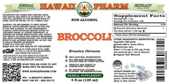 Hawaii Pharm broccoli seed glycerite bottle label indicating organic glycerite