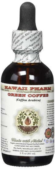 Hawaii Pharm Green Coffee glycerite bottle pour for easy daily use.
