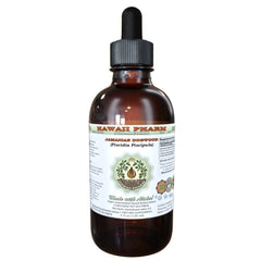 Hawaii Pharm Jamaican Dogwood glycerite bottle pour for convenient herbal use.