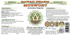 Hawaii Pharm Mugwort dried flower packaging, organic Artemisia vulgaris material.