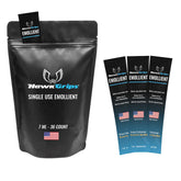 HawkGrips 7ml vanilla massage emollient packet offering smooth glide for massage therapy.