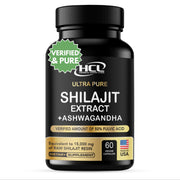 HCL Herbal Code Labs Pure Shilajit Resin Capsules bottle for daily vitality.