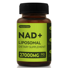 Heaisrlate NAD+ bottle front highlights energy support for daily use.