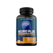 Healblend Neuro Plus bottle promotes daily focus and mental clarity.