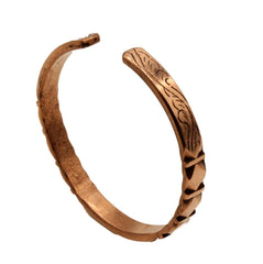 Healing Lama unisex copper bracelet on wrist demonstrates versatile style for daily wear.