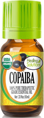 Healing Solutions Copaiba oil bottle 10ml for pure aromatherapy and skincare