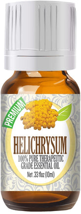 Healing Solutions Helichrysum oil in a 10ml bottle for easy aromatherapy use.