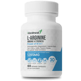 HEALNEST L-Arginine Capsules bottle pour suggesting daily energy and circulation support