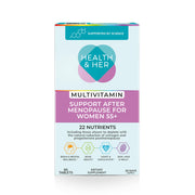 Health and Her multivitamin bottle for menopause support, daily wellbeing.
