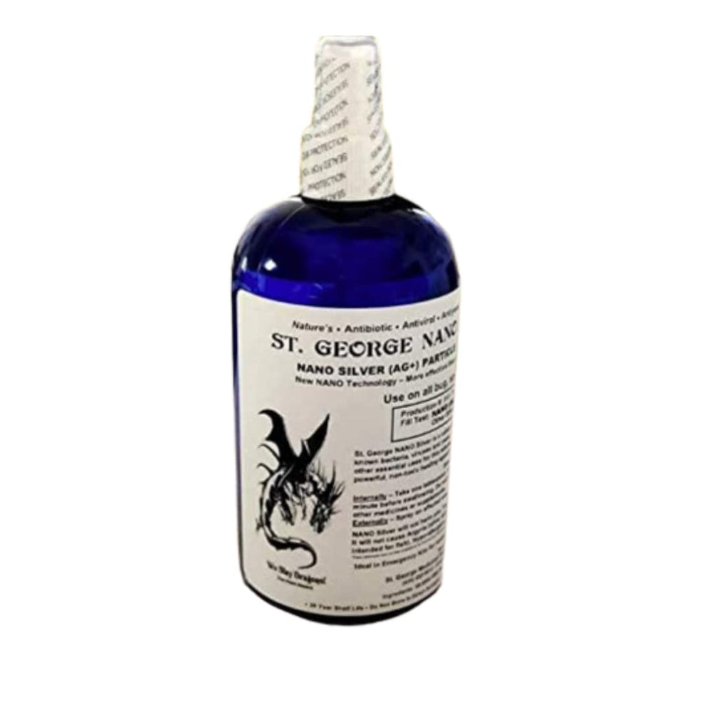 Health and Med.com St. George Nano Silver bottle 16 oz ready for daily supplement use